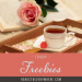 Friday Freebies, book, rose, cup of tea