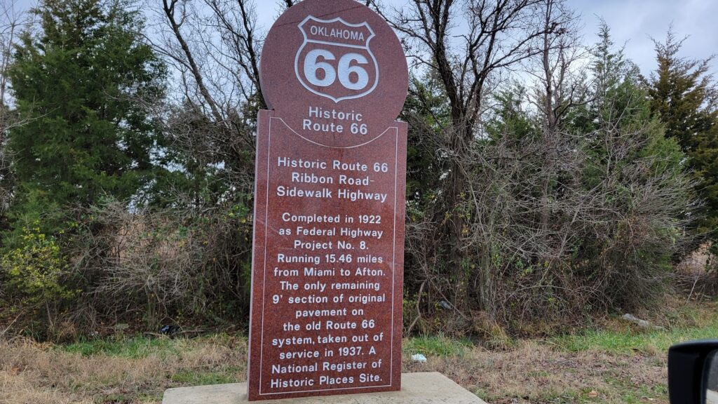 Route 66 Ribbon Road marker